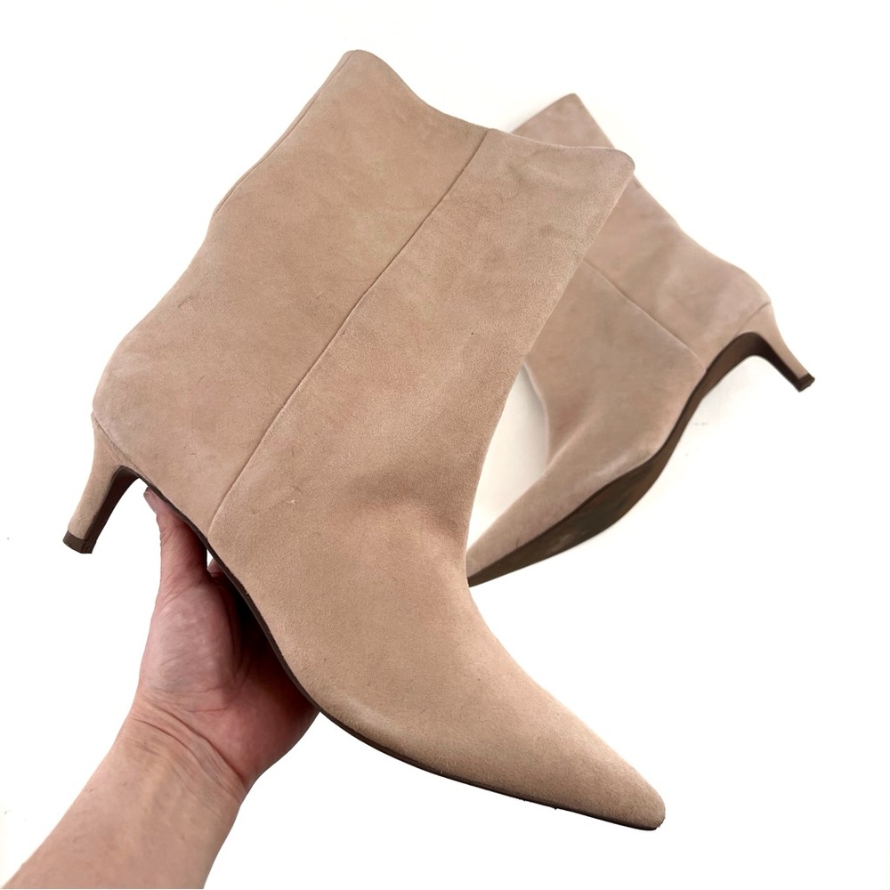 Seychelles x Free People Game Changer Suede Boots Buff Kitten Heel 9.5 NIB